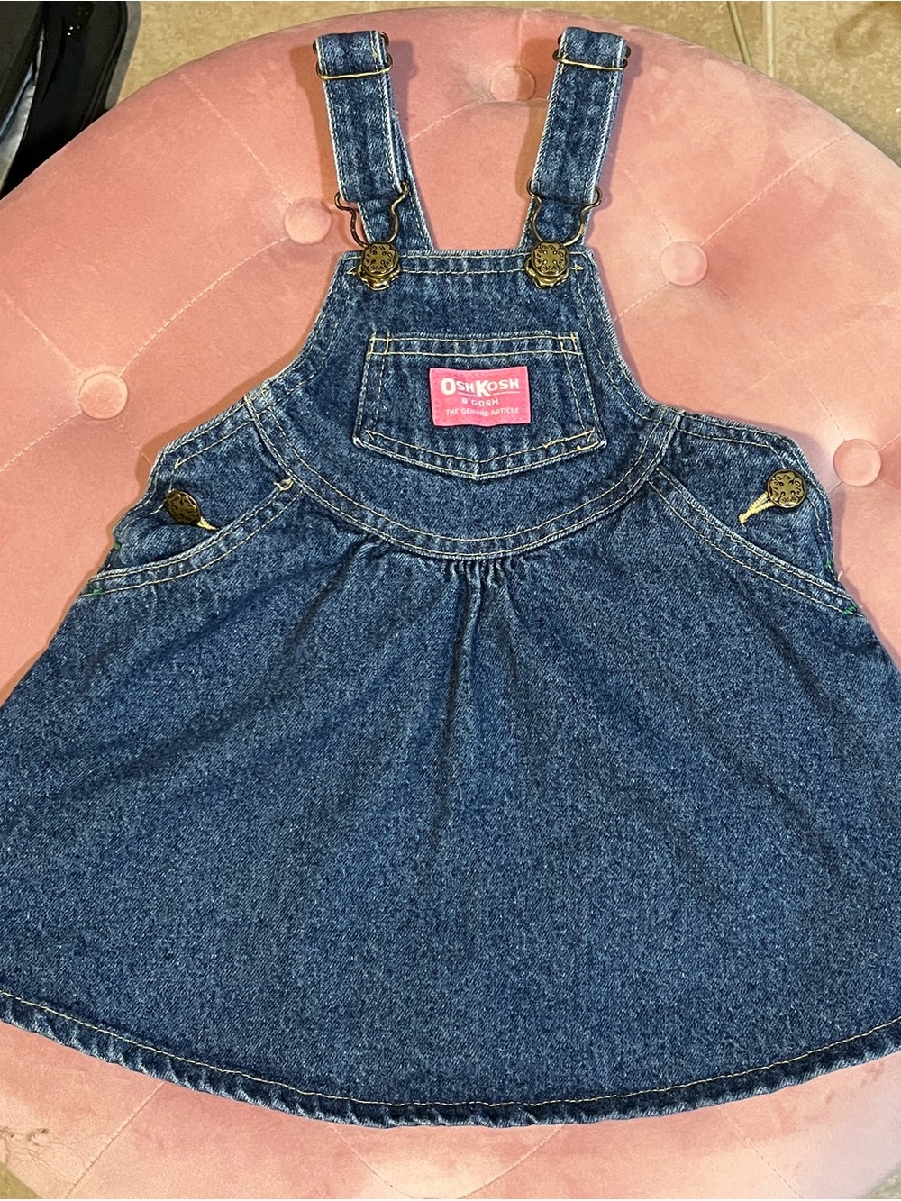 OshKosh B'gosh Denim Overall Dress in Blue